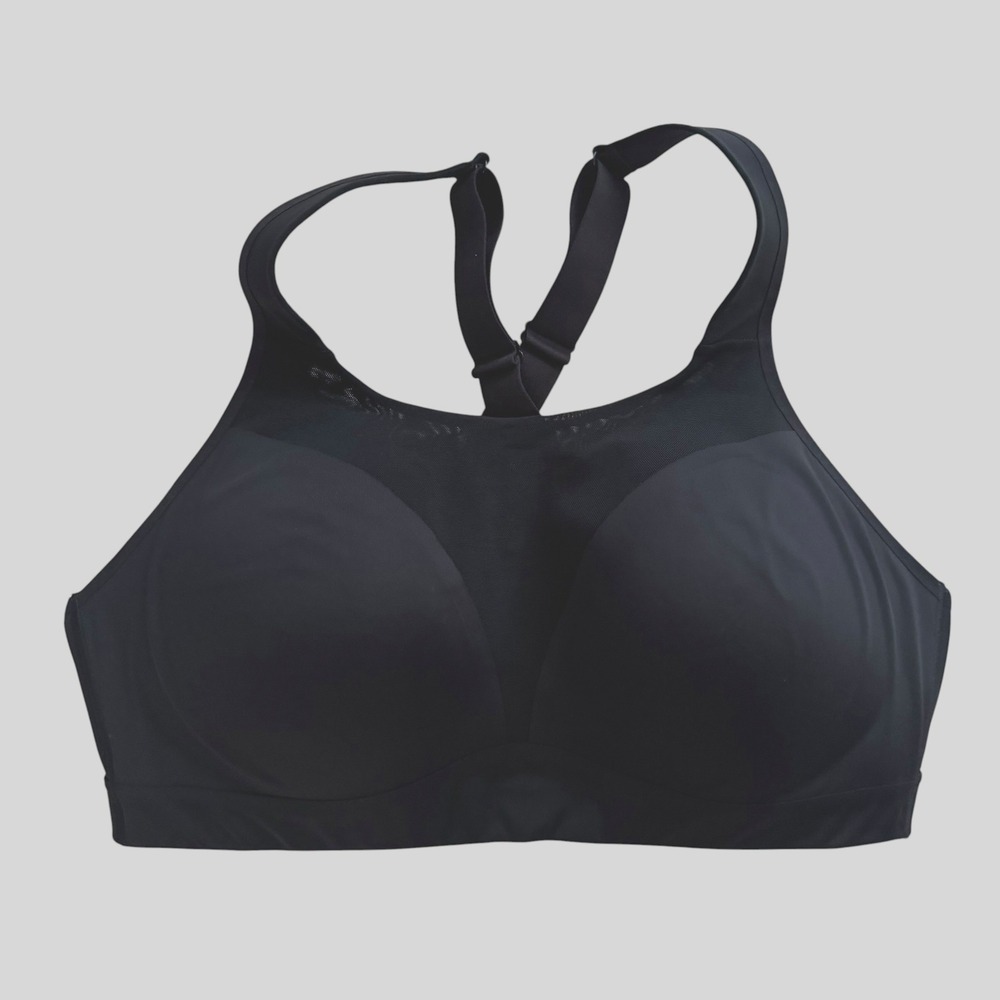 Athleta Advance Sports Bra Black 38D High Impact Adjustable Racerback Activewear